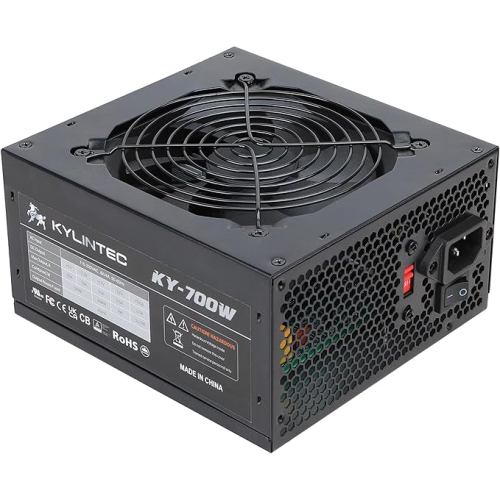 Bloc d'alimentation ATX non modulaire de 700 W avec connecteurs à 6 + 2 broches Protection PFC et bloc d'alimentation de jeu à ventilateur silencieux