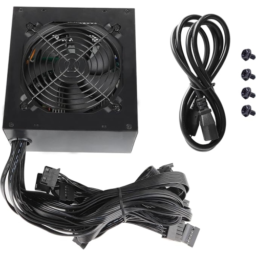 Bloc d'alimentation ATX non modulaire de 700 W avec connecteurs à 6 + 2 broches Protection PFC et bloc d'alimentation de jeu à ventilateur silencieux