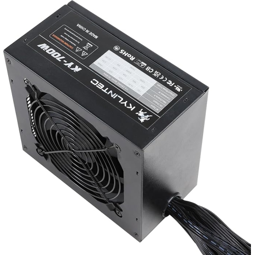 Bloc d'alimentation ATX non modulaire de 700 W avec connecteurs à 6 + 2 broches Protection PFC et bloc d'alimentation de jeu à ventilateur silencieux