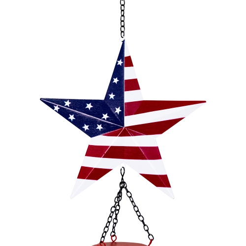Stars and Stripes Patriotic Outdoor Garden Windchime - 36"