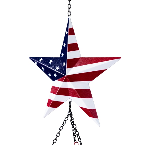 Stars and Stripes Patriotic Outdoor Garden Windchime - 36"