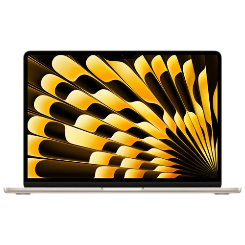 Refurbished - Apple MacBook Air (Fall 2024) 13.6" w/ Touch ID - Starlight (Apple M3 / 16GB RAM / 256GB SSD) - French