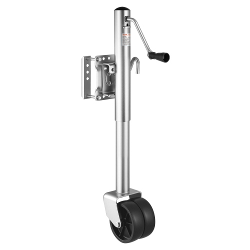 VEVOR 1500 lbs Load Trailer Jack with Wheel, Heavy Duty Swivel Boat Trailer Jack with PP Single Wheel & Ergonomic Handle, 12-inch Lift, Fit for RVs,