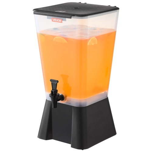 VEVOR 5 Gallon Beverage Dispenser, Drink Dispenser for Parties, Plastic Juice Dispensers with No-Drip Spigot, Iced Tea Lemonade Juice Water