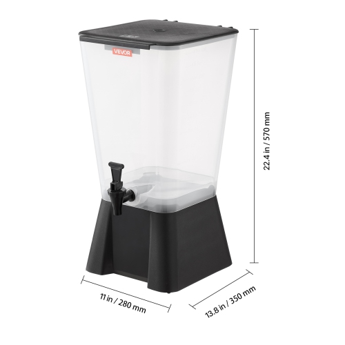 VEVOR 5 Gallon Beverage Dispenser, Drink Dispenser for Parties, Plastic Juice Dispensers with No-Drip Spigot, Iced Tea Lemonade Juice Water