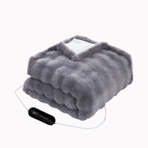 Extra Long-Lasting 12-Hour Electric Heated Blanket with Dual Control - Ultra-Thermal Plush Sherpa Heating, 9 Heat Settings & Auto Shut-Off - Overheat