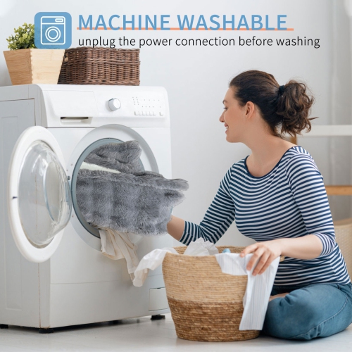 Extra Long-Lasting 12-Hour Electric Heated Blanket with Dual Control - Ultra-Thermal Plush Sherpa Heating, 9 Heat Settings & Auto Shut-Off - Overheat