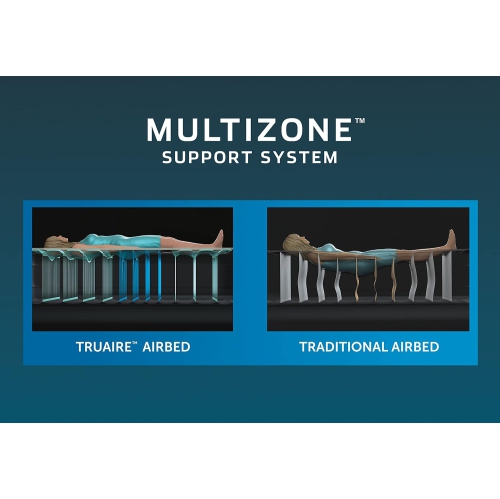 Intex TruAire Luxury Air Mattress Queen Size Built-in Electric Pump Gray - 64023ED