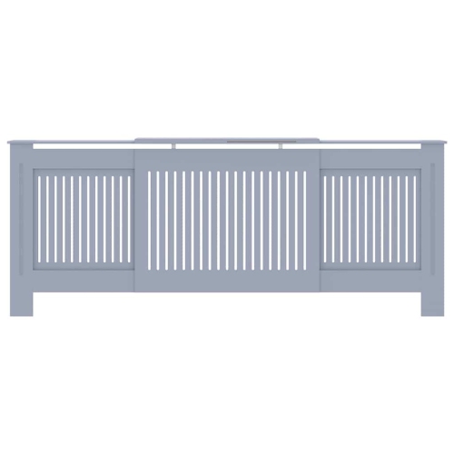 vidaXL Radiator Cover 2 pcs Grey 205 x 20.5 x 81.5cm Engineered Wood
