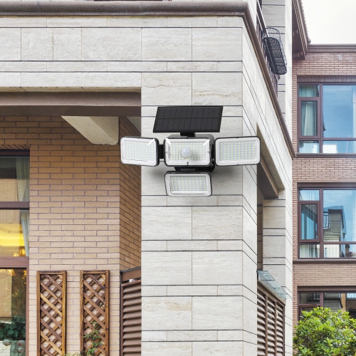 Ensemble de 2 lampes murales solaires avec télécommande Éclairage blanc brillant écoénergétique pour entrée de jardin de patio de style moderne