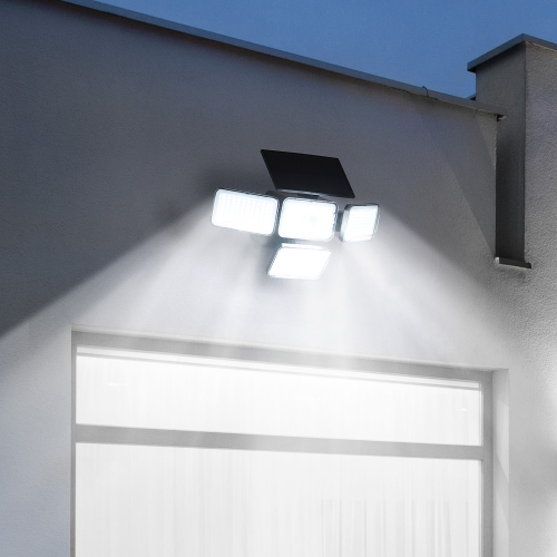 Ensemble de 2 lampes murales solaires avec télécommande Éclairage blanc brillant écoénergétique pour entrée de jardin de patio de style moderne