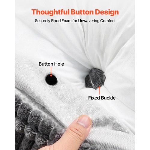 VEVOR Queen Size Headboard Pillow, Wedge Headboard Pillow with 2 Side Pockets and 2 Headrests, Bed Wedge Pillow with Washable Flannel Cloth, for