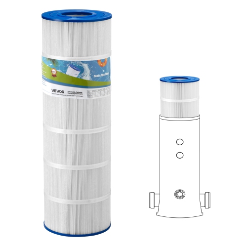 VEVOR 175 Sq. Ft Pool Filter Cartridge, Spa Hot Tub Filter Cartridge Replacement, Compatible with Pleatco PA175, Hayward C1750, Secure for Kids &