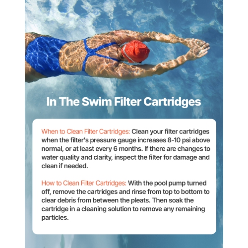 VEVOR 175 Sq. Ft Pool Filter Cartridge, Spa Hot Tub Filter Cartridge Replacement, Compatible with Pleatco PA175, Hayward C1750, Secure for Kids &