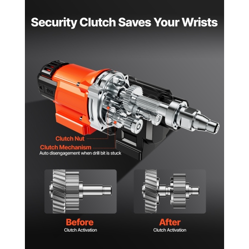 Perceuse à noyau diamanté VEVOR 2500&nbsp;W, diamètre de perçage de 0.8-10&nbsp;po, support de perceuse à noyau en béton sec et humide avec 10 bits,