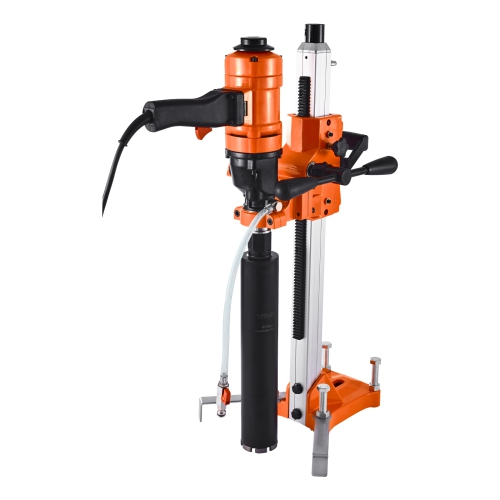 VEVOR 1800W Diamond Core Drilling Machine, 8 in Drilling Diameter, 2-in-1 Handheld & Stand-Mount Dry and Wet Concrete Core Drill Rig with 4 Drill