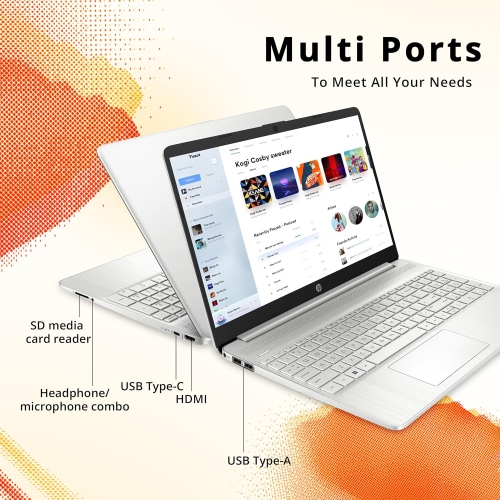 Open Box - HP 15.6" HD Laptop, AMD Athlon Silver 3050U Processor, 256GB SSD, 8GB DDR4 RAM, AMD Radeon Graphics, HD Webcam, HDMI, Win 10, Silver, 32GB