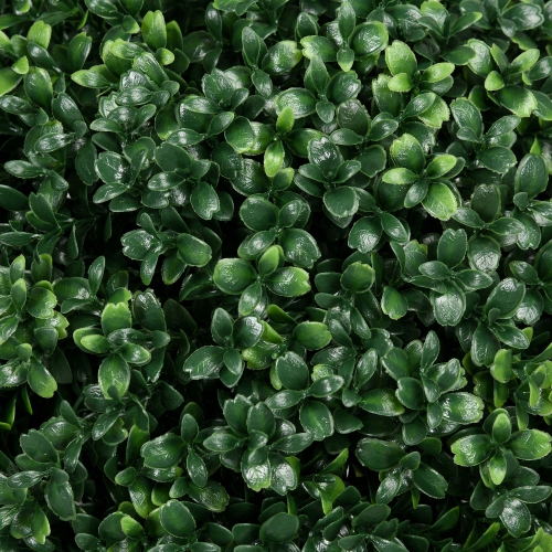 HOMCOM Set of 2 Artificial Boxwood Topiary Ball Bush with Integrated Ground Stake, Indoor Outdoor UV Resistant Faux Greenery, Faux Plants for Garden,