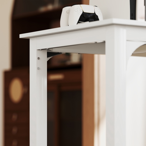 HOMCOM Large Computer Desk, 71" Long Home Office Desk for Two Person, Multi-Purpose Computer Table for Home Office Study, White