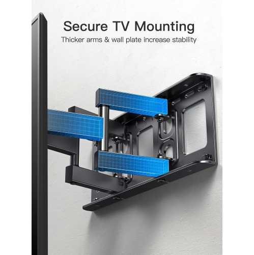 Full Motion TV Wall Mount for 26-65 inch TVs, up to 99lbs and VESA 400x400mm, Wall Mount TV Bracket with Articulating Swivel Extension Tilting