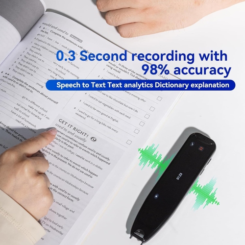 Translation Scanner, Text-to-Speech Reader, Online Scanning in 60 Languages, Offline Scanning in 9 Languages (Black)