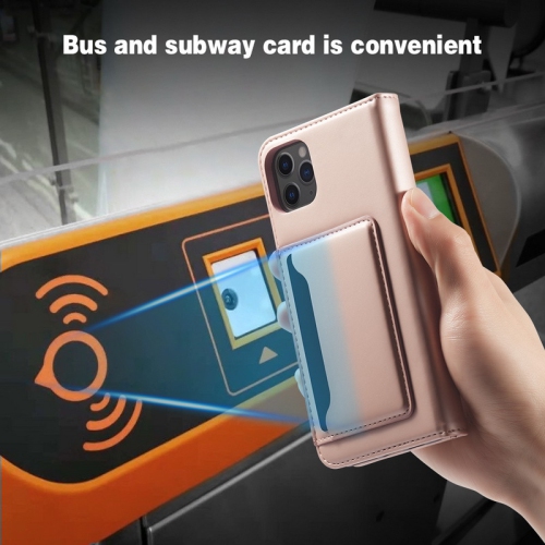 Suitable for iPhone 13 mobile phone leather case Apple with magnetic suction mobile phone case skin feel flip cover wear-resistant - rose gold