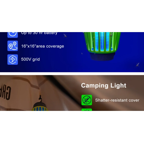 Outdoor Household Waterproof Lighting Atmosphere Camping Lantern Camping Mosquito Repellent Mosquito Killer Canopy Hanging Lantern Tent Stall Light -
