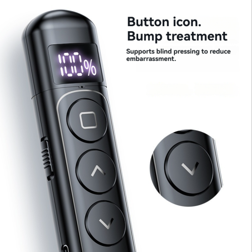 Multimedia Laser Presenter, Wireless Remote Control Presentation Pen, 100-meter Remote Control, Magnetic Receiver, Long Standby Time, Multi-OS