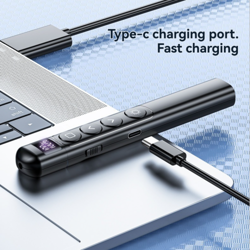 Multimedia Laser Presenter, Wireless Remote Control Presentation Pen, 100-meter Remote Control, Magnetic Receiver, Long Standby Time, Multi-OS