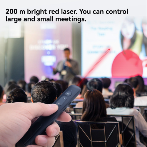 Pointeur laser sans fil, portée laser 200&nbsp;m, technologie sans fil 2,4&nbsp;GHz, prêt à l'emploi, compatibilité avec plusieurs systèmes