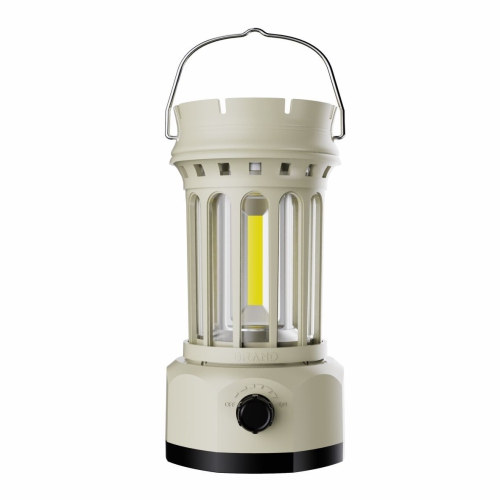 New Camping Lantern, Retro Solar Camping Lantern, Outdoor Camping Tent Lantern, Portable Camping Lantern - L900BR Beige [Large] [Solar + Type-C