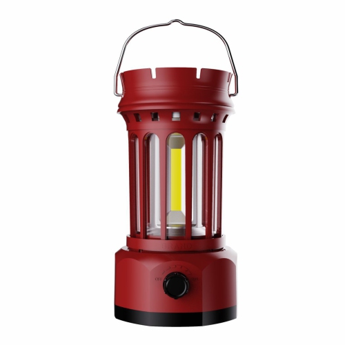 New Camping Light, Retro Solar Camping Light, Outdoor Camping Tent Light, Portable Camping Light - L900BR Red [Large] [Solar Power + USB-C Charging]