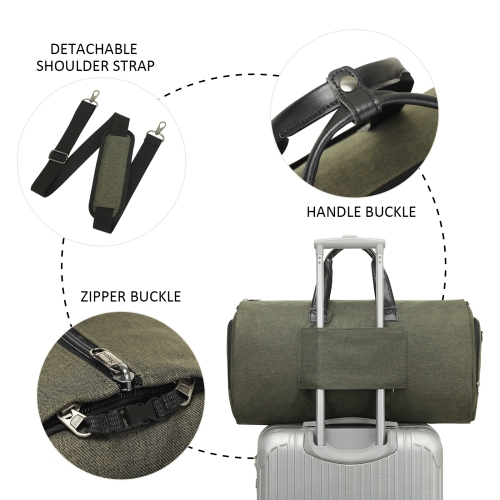 Meidale – Sac à vêtements convertible avec bandoulière | Sac de sport de cabine pour hommes, femmes - Sacs de voyage 2 en 1 pour valise suspendue -