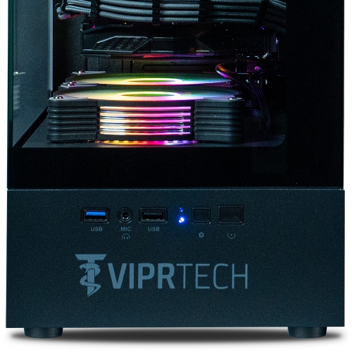 ViprTech Stryker 4.0 Liquid-Cooled PC - AMD Ryzen 7, NVIDIA RTX 5060 8GB, 16GB DDR4 3200, 1TB NVMe SSD, WiFi BT, Win 11 Pro, Gaming Desktop Computer
