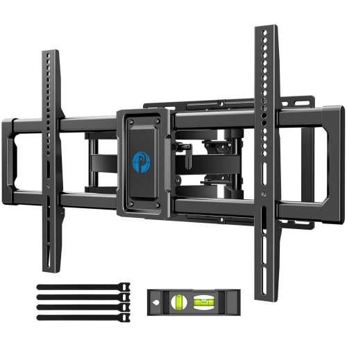Large Full Motion TV Wall Mount for 40-82 inch Flat or Curved TVs up to 110 lbs, Fits 16” Wood Studs, TV Mount Bracket with Swivel, Extension, &