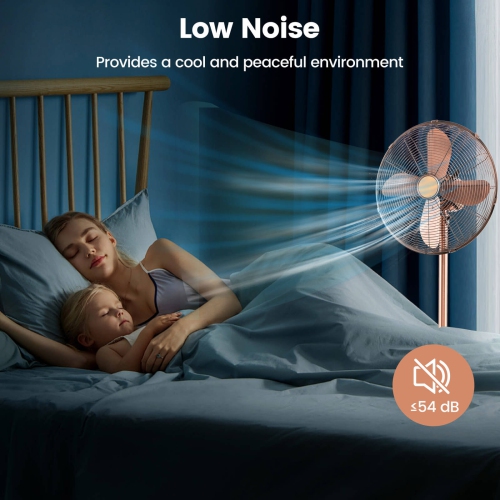 Ventilateur sur pied de 16 po de Costway avec 3 réglages de vitesse, poignée et pales en aluminium