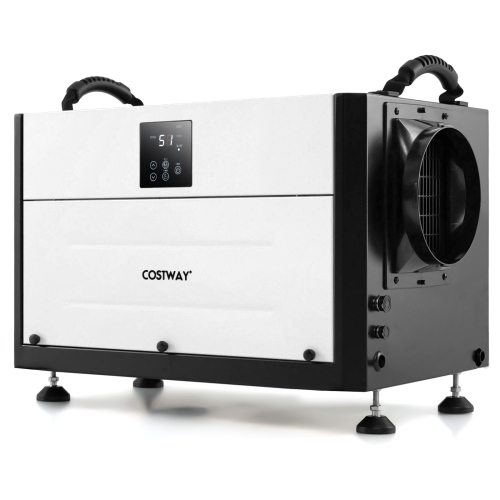 Costway 155/192 Pint Crawl Space Dehumidifier Commercial Dehumidifier with 3 Modes & 24H Timer Blue/White