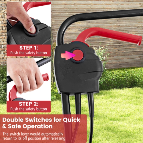 Tondeuse électrique filaire 10/12-AMP 13/14-Inch Walk-Behind de Costway avec boîte de collecte