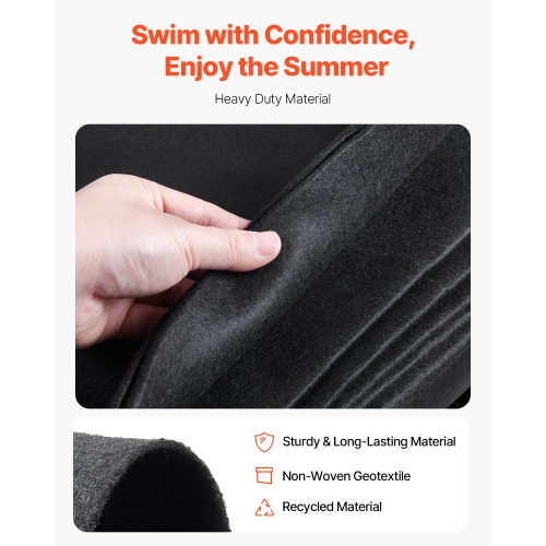 Doublure de piscine ronde VEVOR 21&nbsp;pi, doublure de piscine pour piscines hors terre, tapis de piscine très épais, protection contre les