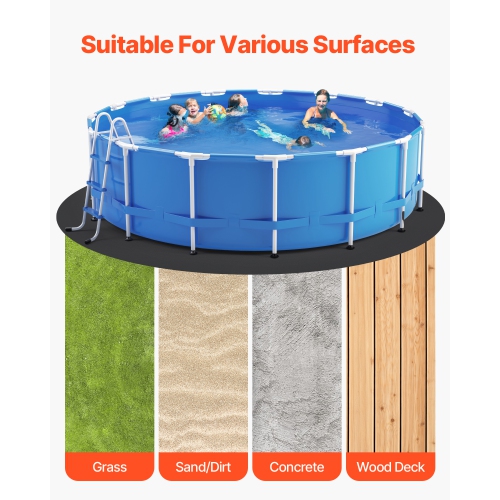 Doublure de piscine ronde VEVOR 21&nbsp;pi, doublure de piscine pour piscines hors terre, tapis de piscine très épais, protection contre les
