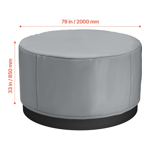 VEVOR 79 x 79 x 33 Inch Outdoor Hot Tub Cover, Weatherproof and Waterproof Hot Tub Cover Protector, 420D Heavy Duty Oxford Fabric and 950N Tearing