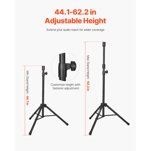 VEVOR 300W Portable PA System, Sound System Set with 8 Channel Mixer, Dual Speakers, Wireless Bluetooth, Microphone, Compact Stands, USB SD XLR RCA