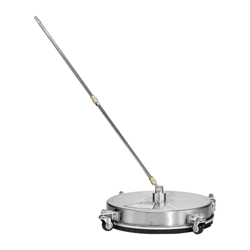 VEVOR 18" Pressure Washer Surface Cleaner, Stainless Steel Pressure Washer Attachments with 4 Wheels, 4000 Max PSI, 1/4 Quick Connector, 2 Spray