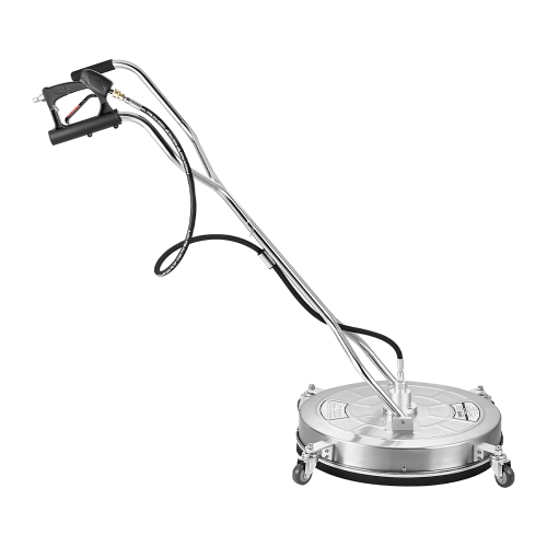 VEVOR 24" Pressure Washer Surface Cleaner, Stainless Steel Pressure Washer Attachments with 4 Wheels, 4000 Max PSI, 3/8 Quick Connector, 2 Spray