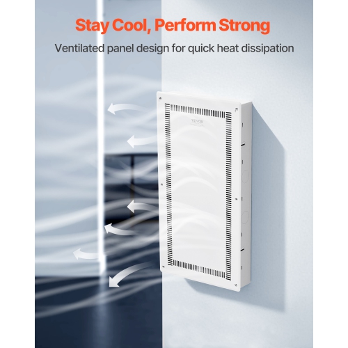 Boîtier multimédia structuré VEVOR de 28&nbsp;po, boîtier multimédia encastré avec couvercle, trousse de gestion de câbles mural, armoire multimédia