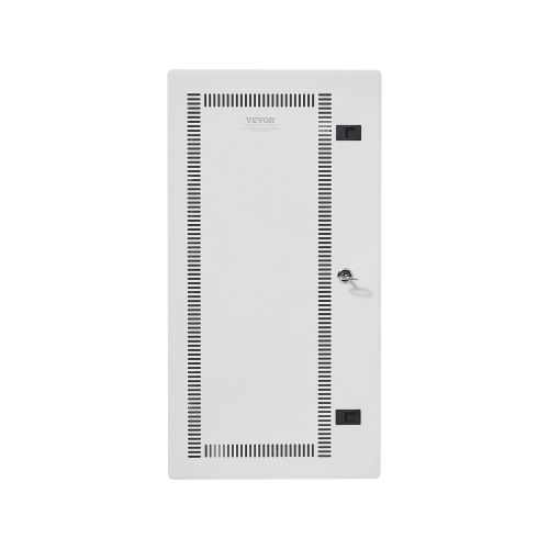 VEVOR 28-Inch Media Enclosure, Structured Media Center with Vented Hinged Door, Cable Management Box, Structured Wiring Multi-Media Cabinet, Recessed