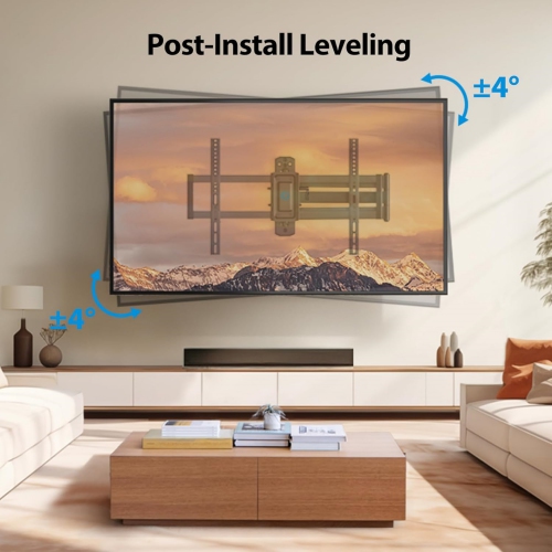 Full-Motion Long-Arm TV Wall Mount for 32-75 Inch TVs up to 100 lbs, Wall Mount TV Bracket with 32.37” Extension, Swivel & Tilt, Space-Saving Corner