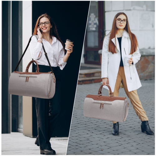 Meidale Carry on Garment Bags for Travel, Convertible Garment Duffel Bag with Shoulder Strap for Men Women- 2 in 1 Hanging Suitcase Suit Travel Bags