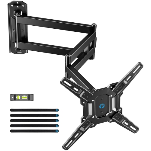 Full-Motion Long-Arm TV Wall Mount for 32-65 Inch TVs up to 110 lbs, Max VESA 400x400mm, 37.4” Long Extension Corner TV Mount, Swivel & Tilt,