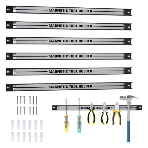 Gymax 18'' Magnetic Tool Holder Strip w/ Mounting Screws Space-Saving Magnet Organizer